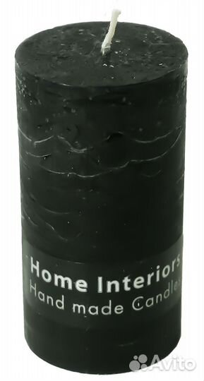 Свеча-столбик Рустик 60x110 мм, цвет темно-зеленый