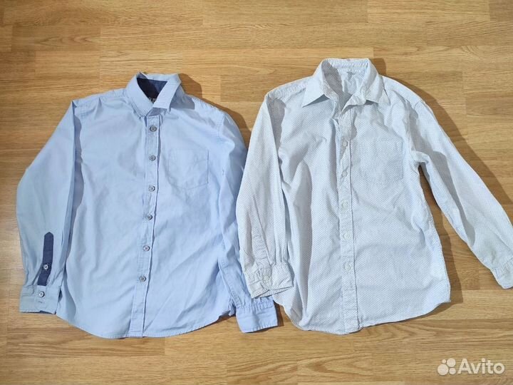 Рубашки на мальчика 152 см 12 лет школьные 2 шт