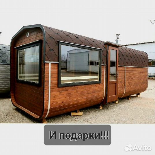 Баня бочка квадро под ключ