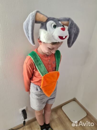 Карнавальный костюм зайчик 122 размер детский