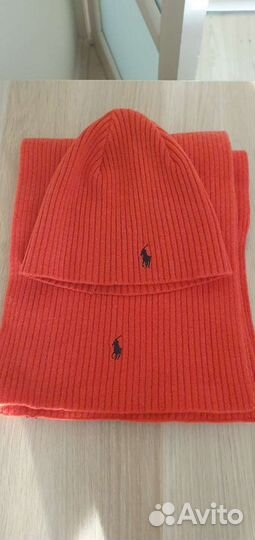 Шапка с шарфом женская Polo Ralph Lauren