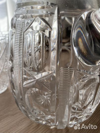 Графин хрустальный СССР + бокалы