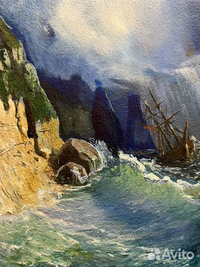 Картина маслом Корабль у берега