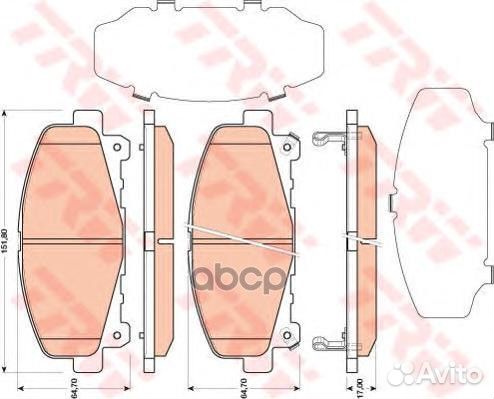 Колодки передние honda accord viii AT GDB3477 G