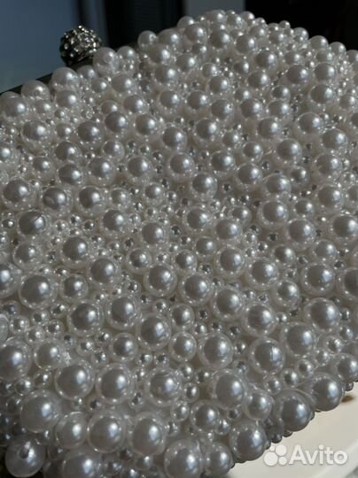 Сумка женская свадебная, вечерняя жемчуг