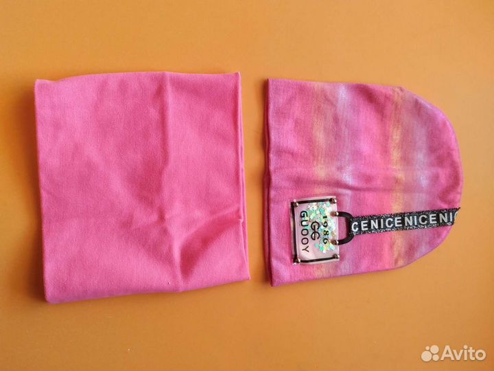 Шапка девочке 7/9лет со снудом