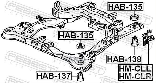 Сайленблок рамы (honda accord CL/CN/CM 2002-2008)