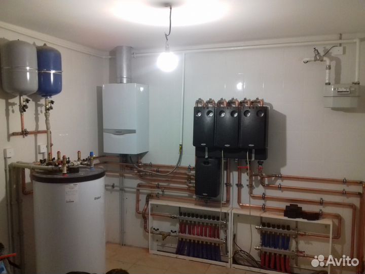 Отопление,водоснабжение,тёплый пол,П/С стяжка