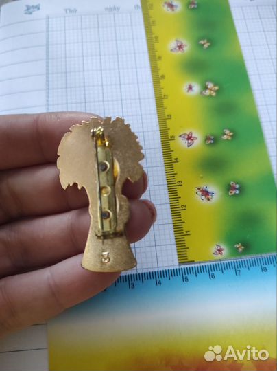 Винтажная брошь Букет колосков