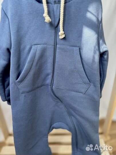 Теплый демисезонный комбинезон детский новый 92