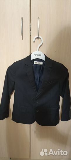 Пиджак hm чёрный, на мальчика, рост 110