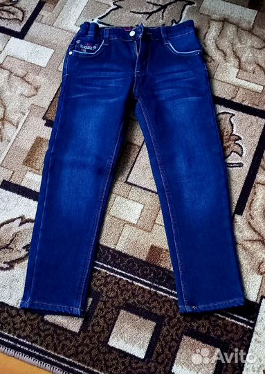 Джинсы для мальчика утеплённые