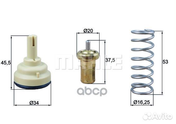 Вставка термостата TX181105D Mahle/Knecht