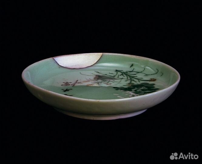 Блюдце кинцуги Япония начало XX века Карафуто