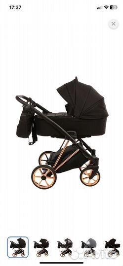 Коляска 3 в 1 Tako Jumper Style черный-медь