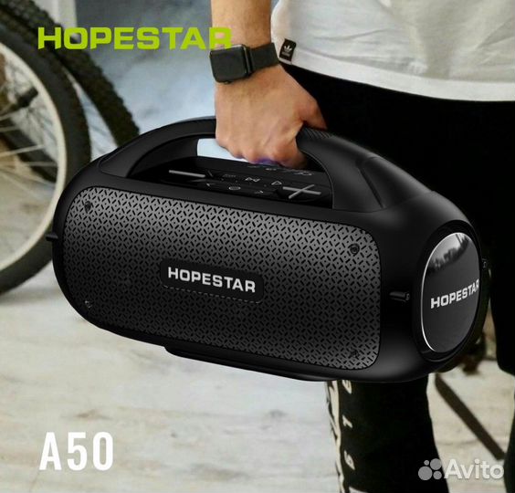 Блютуз колонка 80 Вт hopestar A50 мощный бас новая