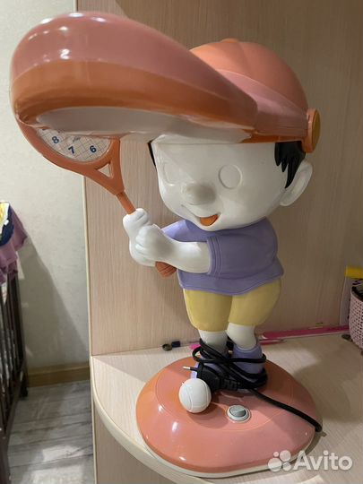 Лампа настольная с часами