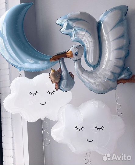 Воздушные шары на выписку из роддома / доставка