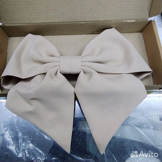 Большой бант для волос на заколке- автомат женский