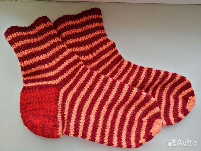 Носки шерстяные вязаные