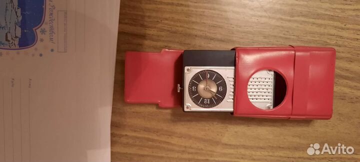 Винтажные коллекционные часы будильник СССР