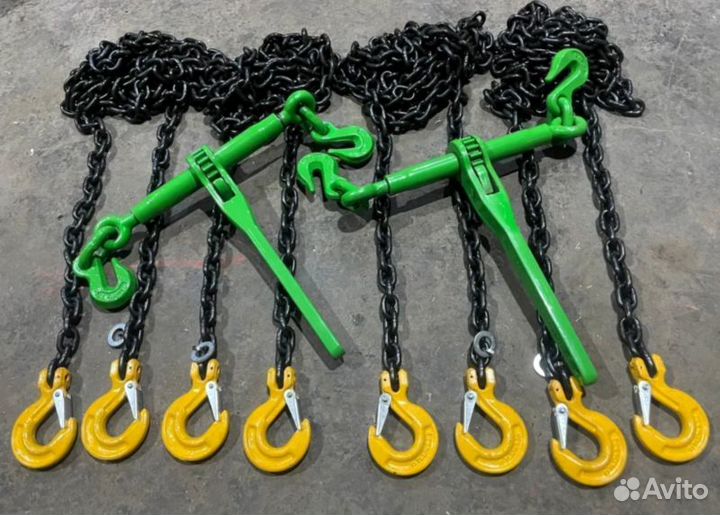 Стяжка цепь с крюками для крепления груза