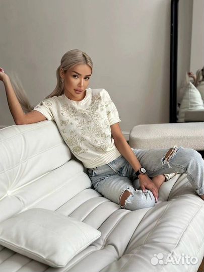 Вязаная футболка