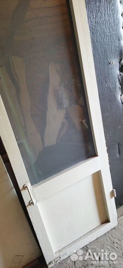 Дверь от балкона со стеклом СССР