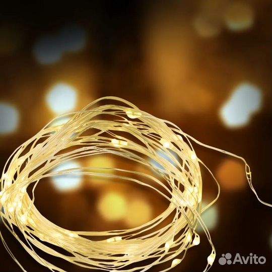 Гирлянда Роса 2 м теплый свет