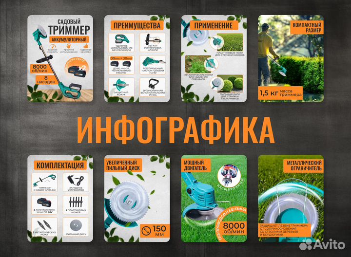 Инфографика Карточки для маркетплейсов