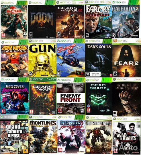 Xbox 360 Редкие игры LT3.0/2.0/1.9 (буквы D,E,F,G)