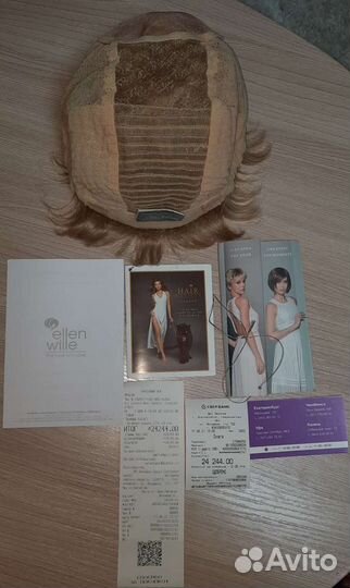 Парик из натуральных волос блонд