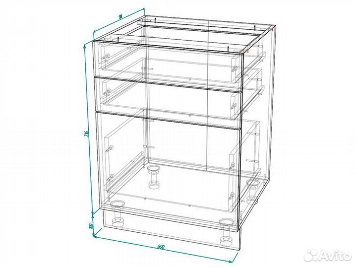 Кухня Кельн корпус шн3Я 600 бел фасад шн3Я 600 кел