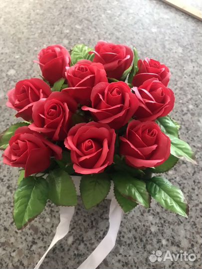 Букет из мыльных роз