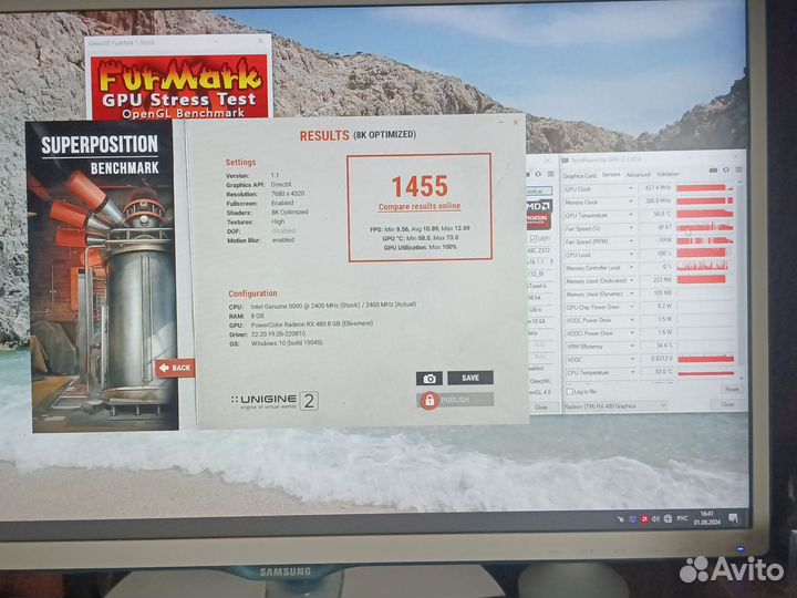 Видеокарта rx480 8gb