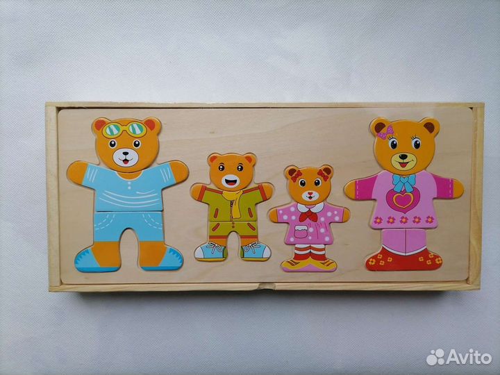 Фигурные Пазлы, Одень мишку, Смешные лица