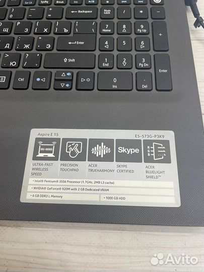 Ноутбук Acer aspire E5-573G-P3K9 (Н)