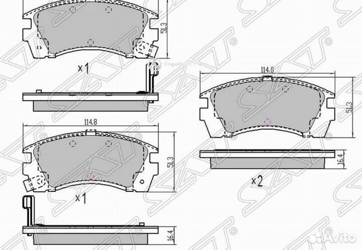 Колодки передние Nissan Sunny N14 AD Wagon Y10 stay040NS906
