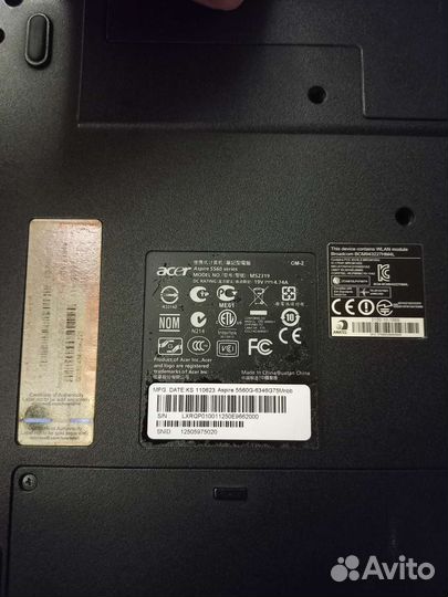 Ноутбук acer aspire5560