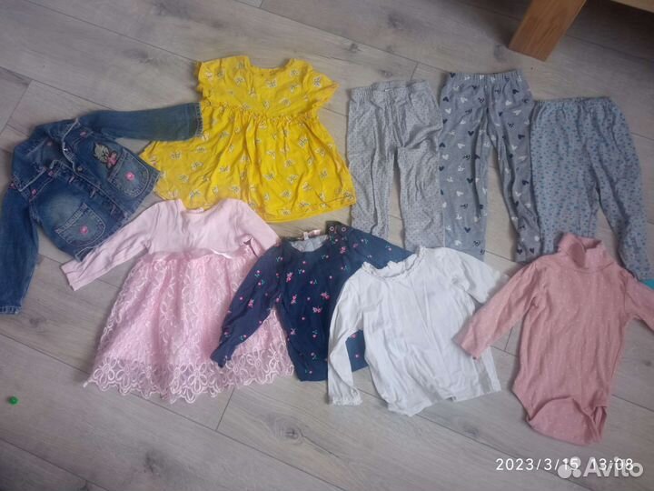 Вещи на девочку платье легинсы куртка джинсовая 86