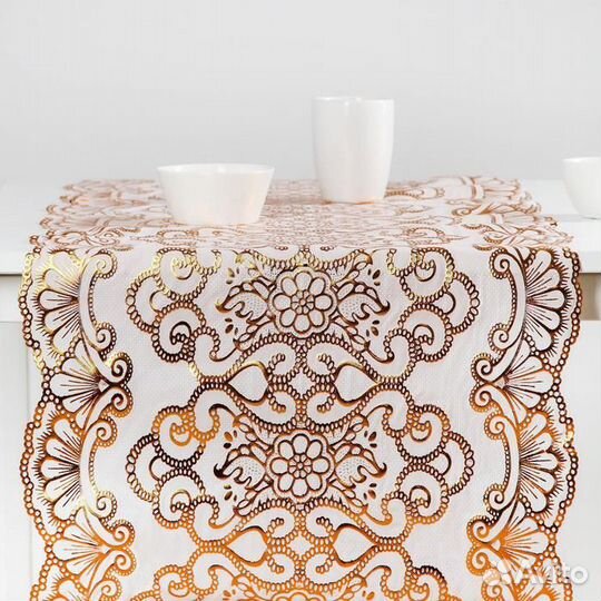 Клеенка пвх «Орнамент», рулон 20 метров, ширина 50