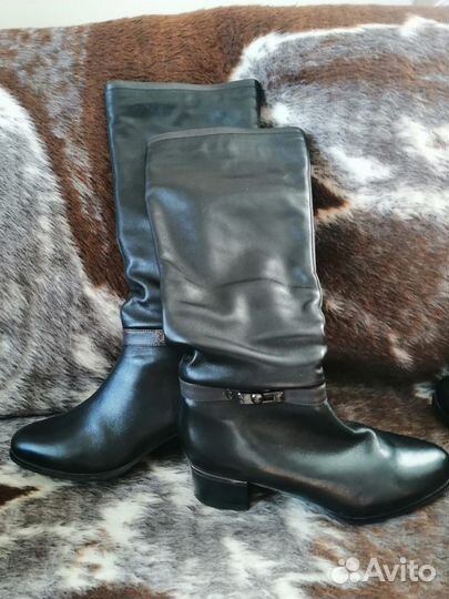 Сапоги женские натуральная кожа 37