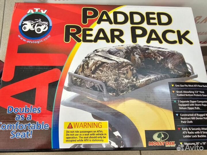 Сумка сиденье на ATV Padded Rear Pack, Mossy Oak