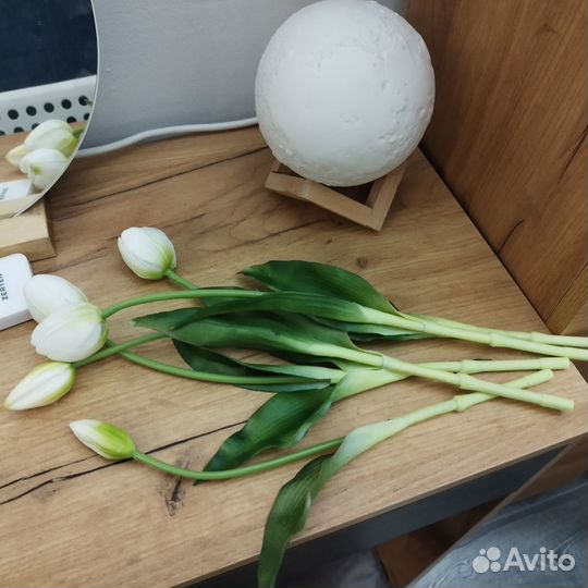 Цветы силикон (тюльпаны(букеты),орхидея,эвкалипт)