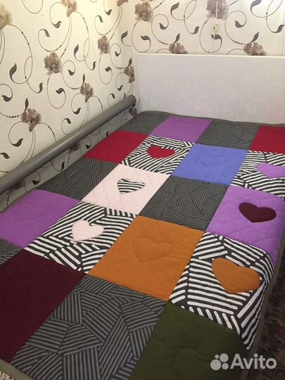 Пример работы: Одеяло печворк.С добрым сердцем