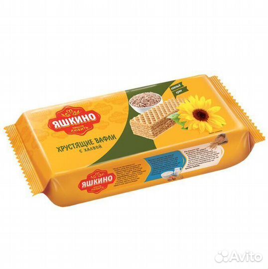 Вафли Яшкино с халвой 300г кдв Яшкино