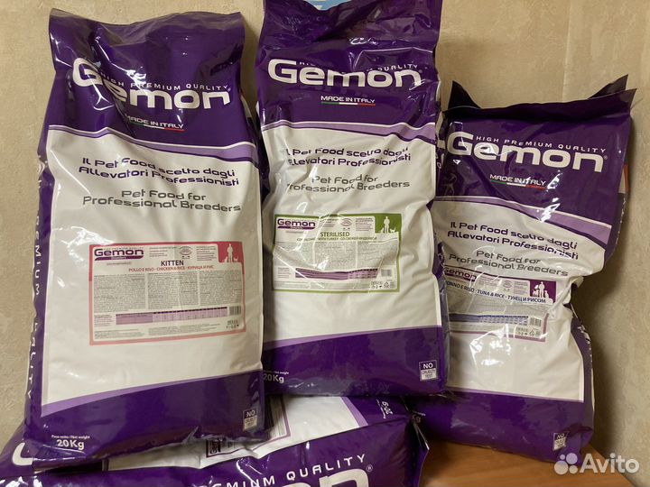 Корм 20кг для кошек, щенков Gemon