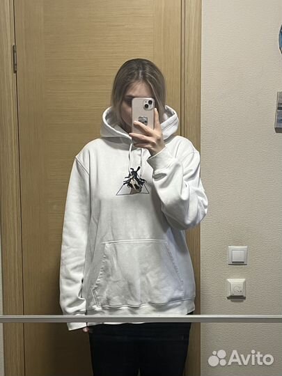 Худи белое с вышивкой Девочка-зайка из аниме