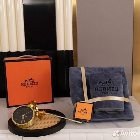 Набор Фирменных махровых Полотенец Hermes (эрмес)