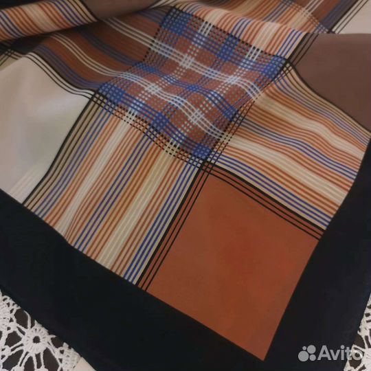 Винтажный красивый платок клетка